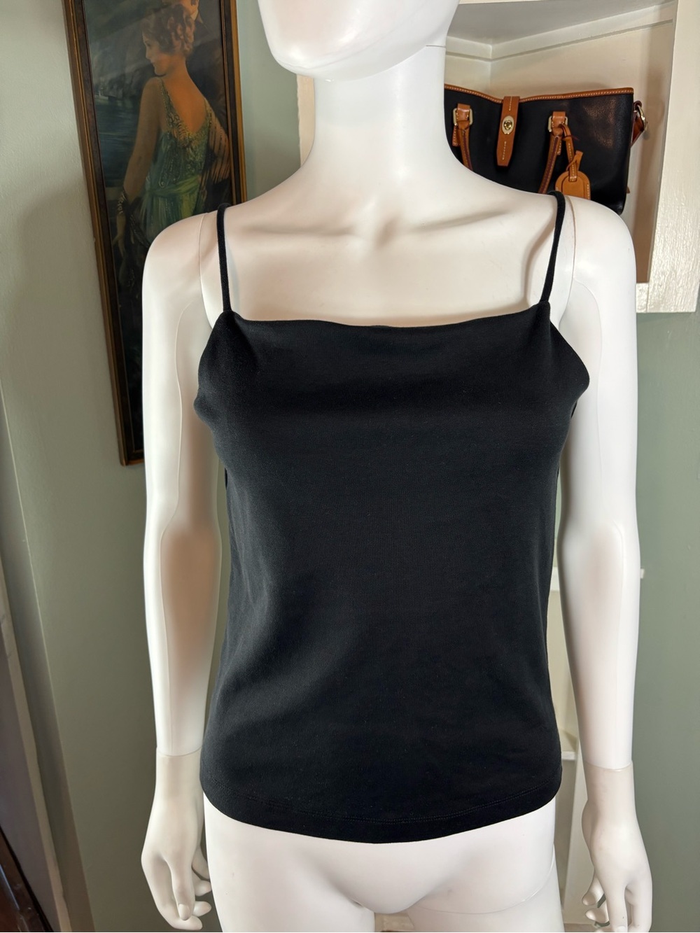 AYR Black Cotton Tank Top Medium M